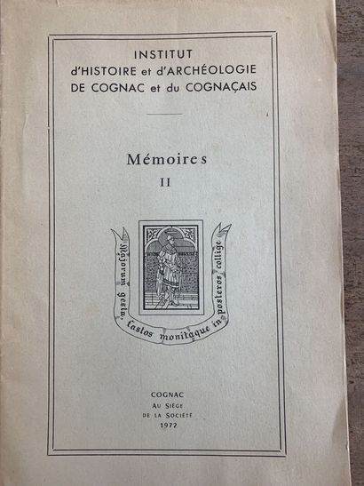 null [ARCHEOLOGIE].



- Mémoires II 

Institut d'Histoire et d'Archéologie de Cognac...