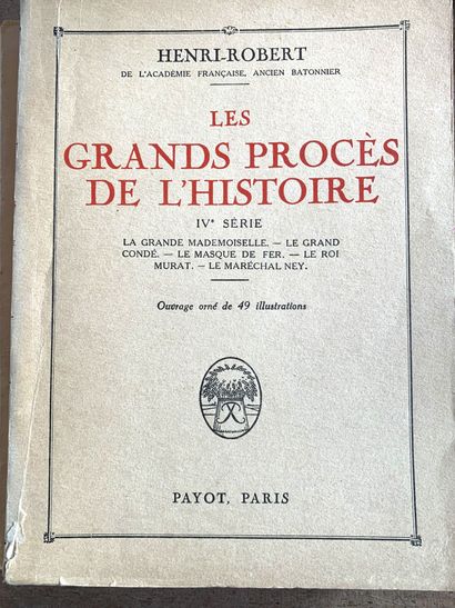 null [DROIT-JUSTICE]. 9 volumes:



ROBERT (Henri). 

1/ Les Grands Procès de l'Histoire...