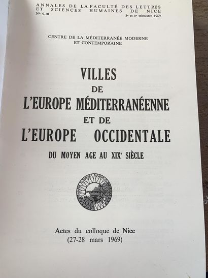 null [Nice] - [Collectif]. Histoire des Villes de l'Europe Méditerranéenne et de...