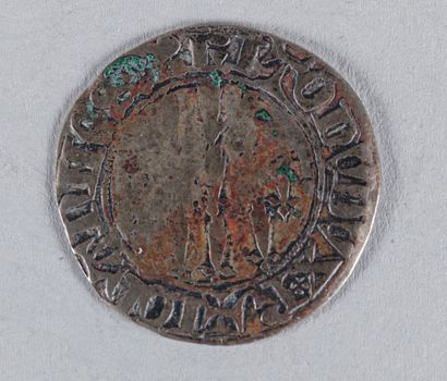 null Bretagne, Jean IV de Montfort (1345-1399), blanc aux 9 mouchetures pour Nantes,...