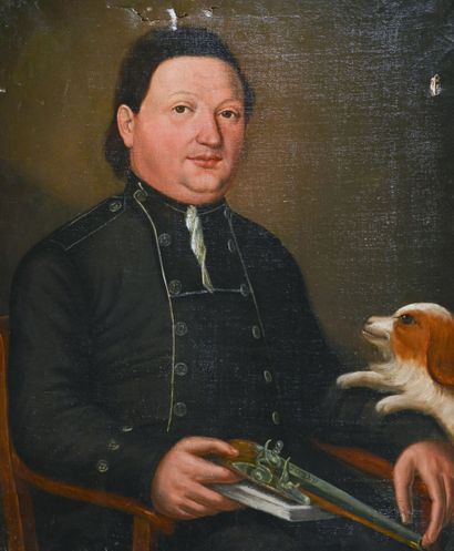 null École FRANCAISE du XVIIIème siècle

Portrait d'un officier 

Huile sur toile...