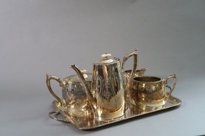 Service à thé et café - XXe siècle 
En métal...