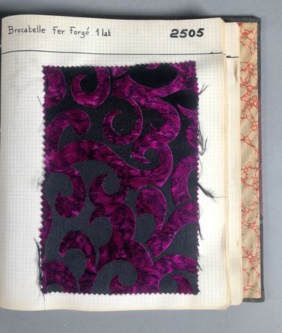 null Three albums of fashionable samples, Staron, circa 1960, mainly damask, silk...