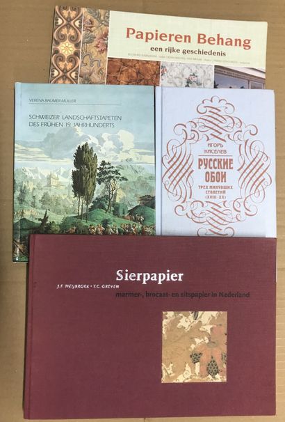 null Seize ouvrages et catalogues concernant l'Histoire du papier peint en Allemagne...
