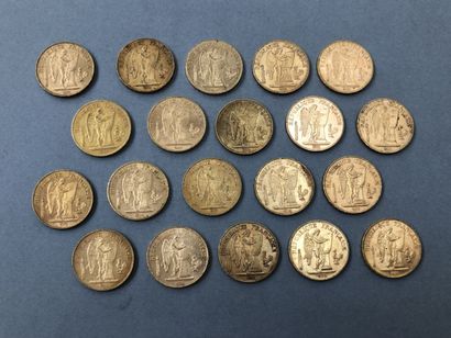null FRANCE

Lot de vingt pièces de 20 francs or, Génie Troisième République: 1891...