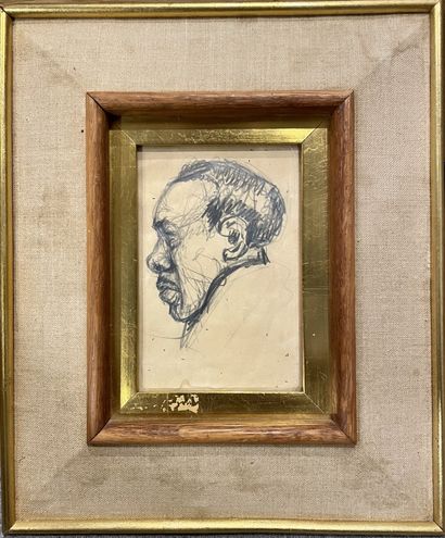 Avraam BARATZ (XXème siècle) Avraam BARATZ (XXème siècle)

"Portrait d'artiste"

Crayon.

H....