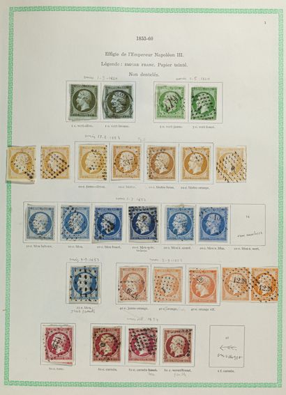 null Collection de timbres classiques de France avec quelques lettres dont : 

-...