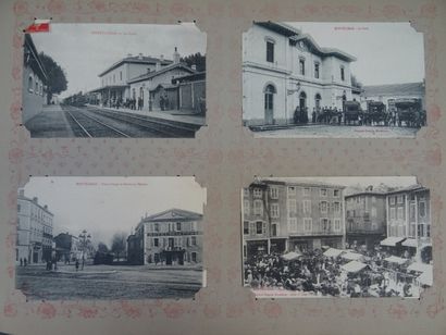 null Deux albums anciens de cartes postales (environ 700 cartes au total) avec de...