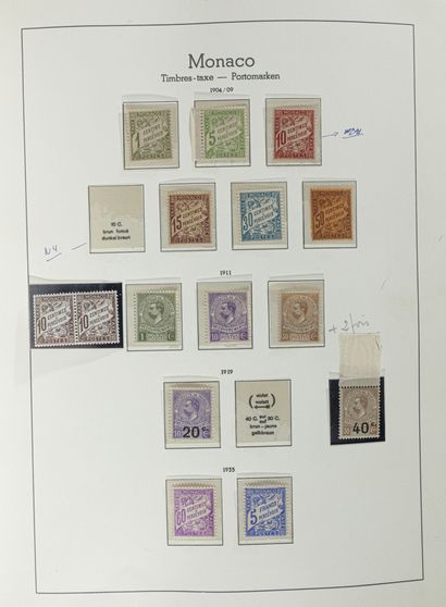 null Collection de timbres neufs * ou ** de Monaco, des origines à 1978, présentés...