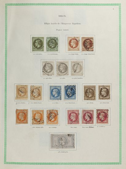 null Collection de timbres classiques de France avec quelques lettres dont : 

-...