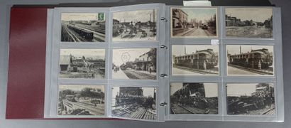 null Collection de plus de 280 cartes postales anciennes sur les trains et les gares...