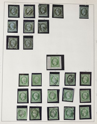 null Collection de France en 32 volumes avec de nombreux timbres classiques (certains...