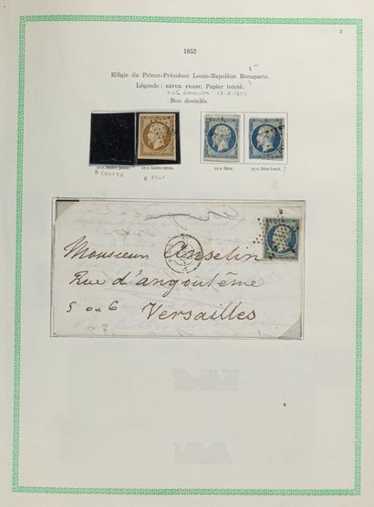 null Collection de timbres classiques de France avec quelques lettres dont : 

-...