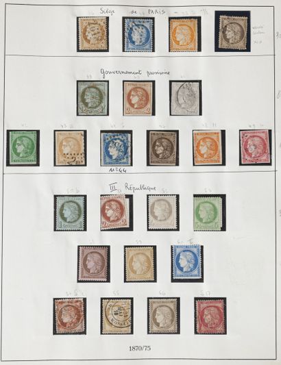 null Collection de France en 32 volumes avec de nombreux timbres classiques (certains...