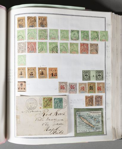 null Collection de France en 32 volumes avec de nombreux timbres classiques (certains...