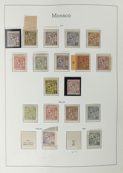 null Collection de timbres neufs * ou ** de Monaco, des origines à 1978, présentés...