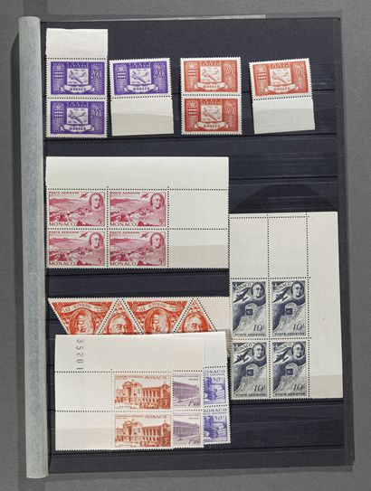null Monaco ensemble de timbres de la poste aérienne neufs ** dont : les deux séries...