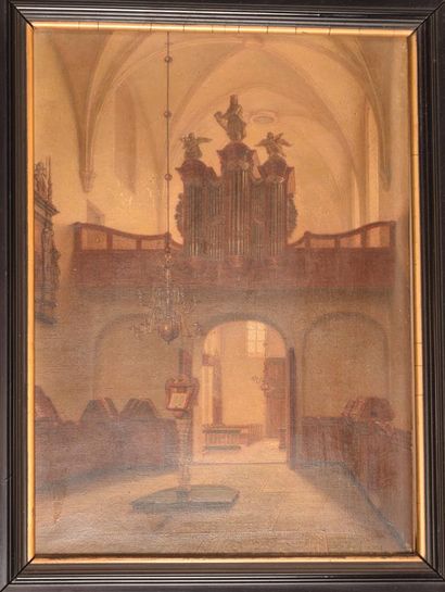 null Gustaaf Antoon F. HEYLIGERS (1828-1897)

"Intérieur d'église"

Huile sur toile...