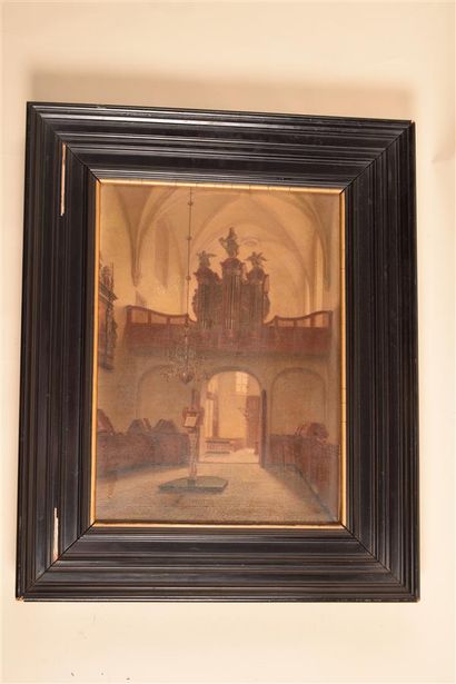 null Gustaaf Antoon F. HEYLIGERS (1828-1897)

"Intérieur d'église"

Huile sur toile...