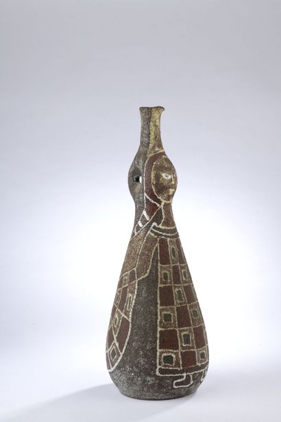 ACCOLAY (1945 -1983).
Un grand vase représentant...