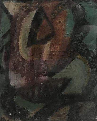 null Jean-Michel ATLAN (1913-1960)
No title (recto-verso), 1949
Oil, pastel and charcoal...