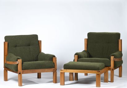 Pierre CHAPO (1927 - 1987)
Paire de fauteuils...