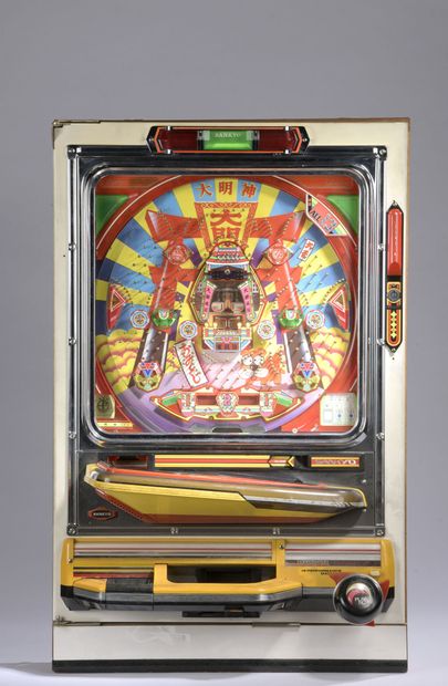 null PACHINKO (Japan)
Ball and slot machine.
SANKIO BOOM BOOM.
H. 80 cm - L. 52 cm...