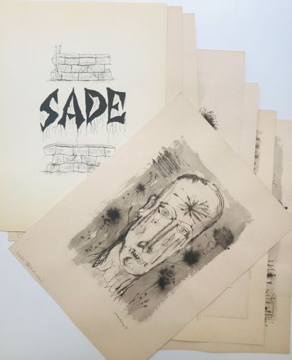 null Raymond GRANDJEAN (1929-2006)
Sade, 1957
Ensemble de sept (7) dessins à l'encre...