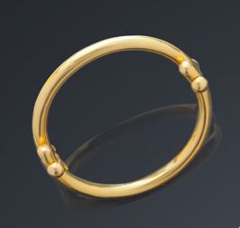 Bracelet rond rigide en or jaune 18k (750...