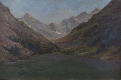null Auguste DURST (1842-1930)

Lac de montagne

Huile sur toile signée en bas à...