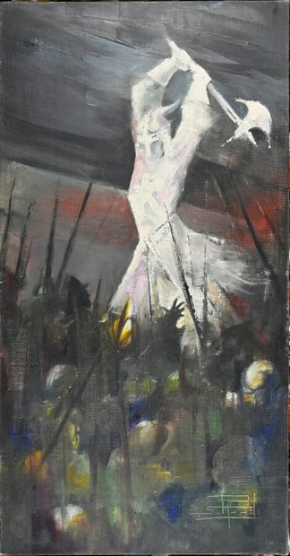 null Roger SURAUD (1938-2016)

Jeanne D'Arc

Huile sur toile, signée en bas à droite

H....