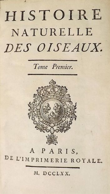 null # BUFFON (Comte de). HISTOIRE NATURELLE. 

Paris, Imprimerie Royale, 1769-1785....