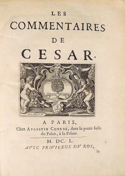 null CESAR (Jules). LES COMMENTAIRES. Paris, Augustin Courbé, 1650. In-4°, velin...