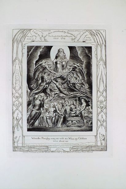 null # BLAKE (William). ILLUSTRATIONS OF THE BOOK OF JOB invented & engraved by William...