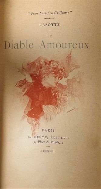 null CAZOTTE. LE DIABLE AMOUREUX. 

Paris, Dentu, 1892. In-12, maroquin grenat, triple...