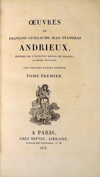 null # ANDRIEUX (François). OEUVRES.

Paris, Nepveu, 1818-23. 4 volumes in-8, tan...