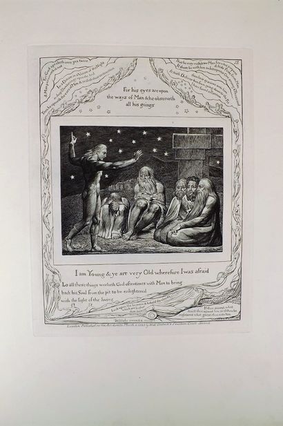 null # BLAKE (William). ILLUSTRATIONS OF THE BOOK OF JOB invented & engraved by William...