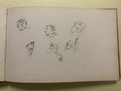 null Album de croquis et caricatures époque XIXème siècle

Environ 35 dessins portraits,...