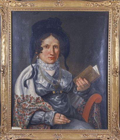 null École FRANÇAISE du XIXe siècle

Portrait présumé de Madame MILLERAND-BOUTY,...