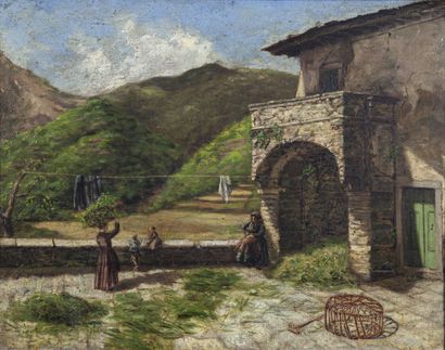null École ANGLAISE du XIXème siècle

Summer in Apennines

Huile sur toile, traces...