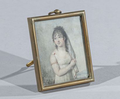 null École Française de la fin du XVIIIème - début du XIXème siècle 

Miniature rectangulaire...