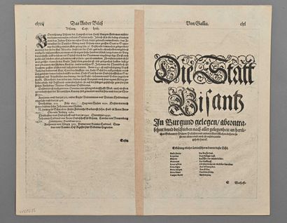 null Sebastian MUNSTER (XVIème siècle)

Besançon

gravure sur bois

La feuille :...