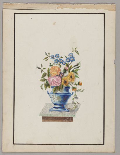 null École française du XIXème

Bouquets dans vase

Aquarelle

H. 29 cm L. 20 cm...