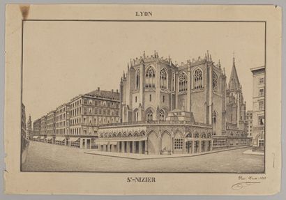 École Lyonnaise fin du XIXème siècle 
Vue...