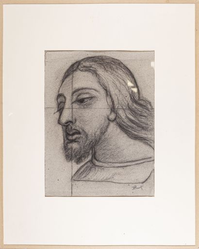 null Jean-Baptiste FRENET (1814-1889)

Tête de Christ (mise au carreau), vers 1837,...