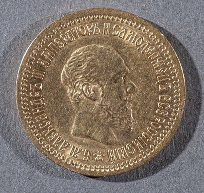 RUSSIE

Alexandre III, 5 roubles en or 1889,...