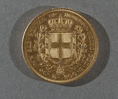 null ITALIE - ROYAUME DE SARDAIGNE

Pièce de 100 lire or, Charles-Albert ,1834, (KM...