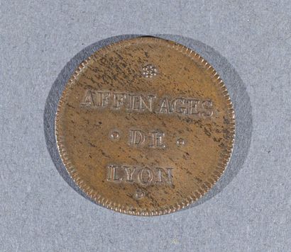 null Lyon: Les Affinages, 1744 (Fe10795), SUP, jeton de cuivre