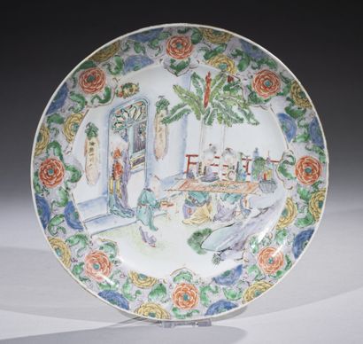 null CHINA, late 19th/early 20th century 

Porcelain plate with Famille Verte enamel...