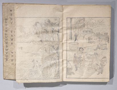 null JAPAN, 19th century 

Katsushika Hokusai (1760-1849)

Print album, volume 13...